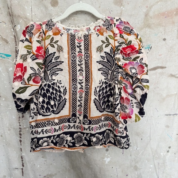 Farm Rio Romantic Garden Blouse - Picture 2 of 8